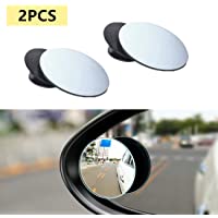 BUYGOO 2 Pcs Espejo de Punto Ciego Giratorio de 360 ° para ala de Coche Espejo de Punto Ciego Convexo de Gran Angular…